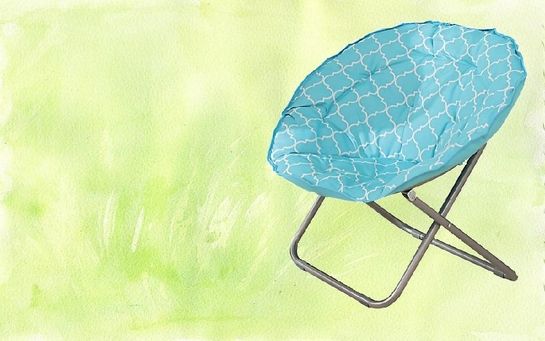 Кресло круглое раскладное с П-образными ножками 540мм тк с рисунком КДК-540Р